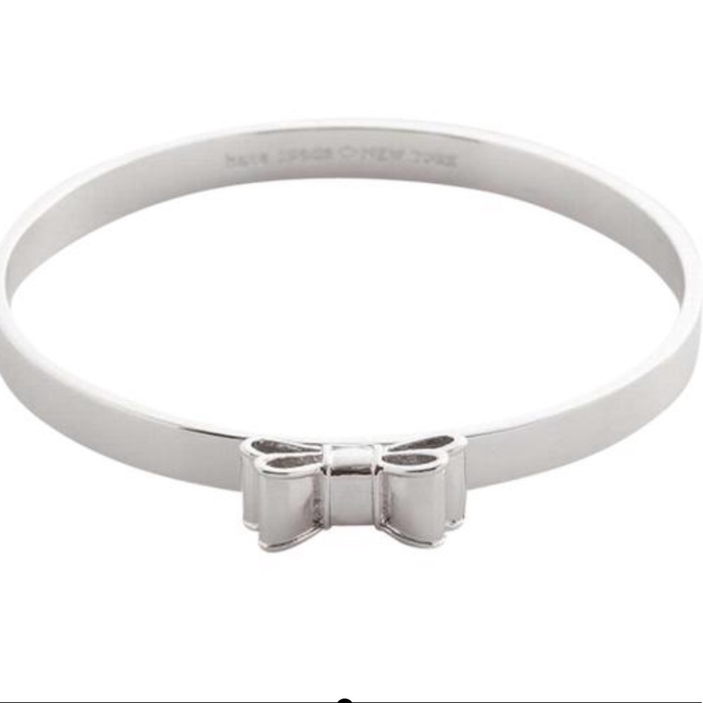NWT Kate Spade Moon River Silver Bow Bangle